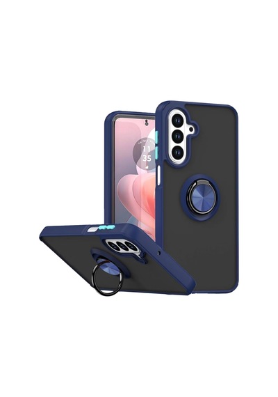 Samsung Galaxy Uyumlu Galaxy A27 5g Montreal Yüzüklü Silikon Kapak - Lacivert 00