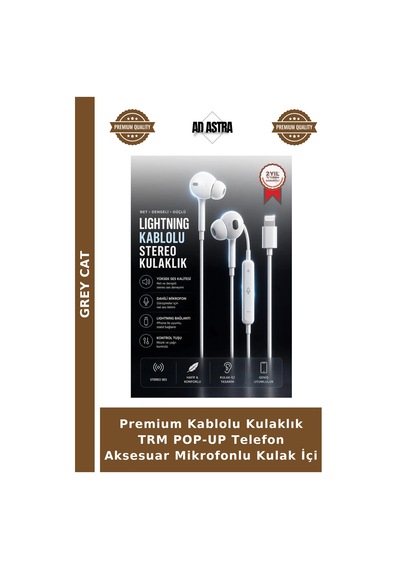 Premium Kablolu Kulaklık Trm Pop-up Telefon Aksesuar Mikrofonlu Kulak İçi Pop Up Kulaklık