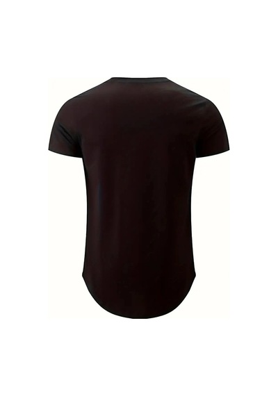 Zennamoda Erkek Kısa Kollu V Yaka Süprem T-shirt Siyah