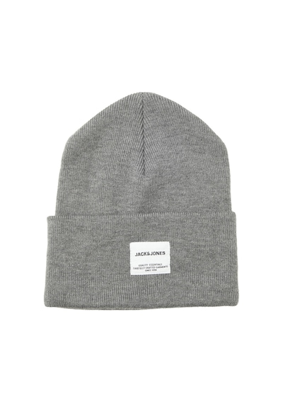 Jack & Jones Logo Etiketli Bere - Long 12150627 Grey Melange