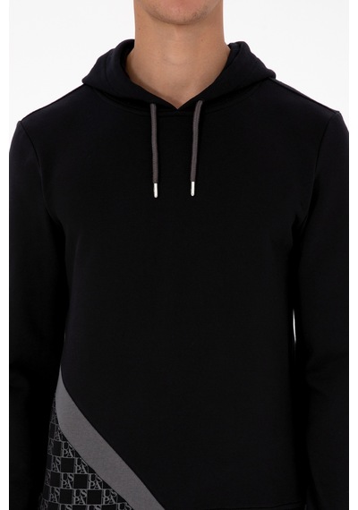 U.S. Polo Assn. Erkek Regular Fit Kapüşonlu Siyah Sweatshirt 50315691-VR046