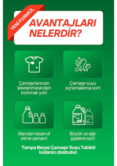 Tampa Çamaşır Suyu Tableti Ultra Konsantre 40 Tablet