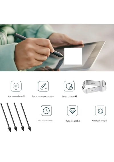 Samsung Uyumlu  S Pen Tab S6/s6 Lite, S7/s7 Plus/s7fe,s8,s8+,s8 Ultra,s9/s9+/s9 Ultra S10/s10+ 5 Tane Siyah