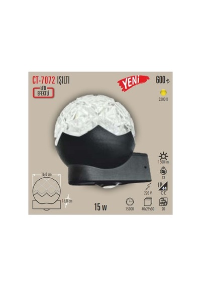 Işıltı Ct-7072 Led Efektli Aplik Beyaz