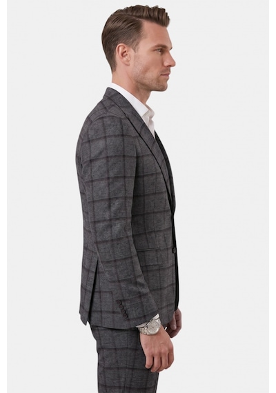 Deepsea Antrasit Kare Desenli Slim Fit Erkek Takım Elbise Çift Düğme Çift Yırtmaç 2 Li Takım 2601812 Deepsea Antrasit Kare Desenli Slim Fit Erkek Takım Elbise Çift Düğme Çift Yırtmaç 2 Li Takım 2601812