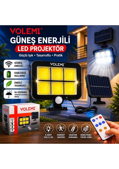 Güneş Panelli Projektör