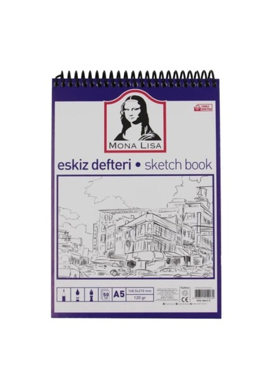 Mona Lisa Eskiz Defteri 120 Gr A5 50 Yaprak Spiralli