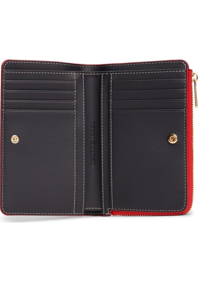 Tommy Hilfiger Th Icon Bıfold Wallet Monoplay Kadın Kırmızı Cüzdan - Aw0aw18594