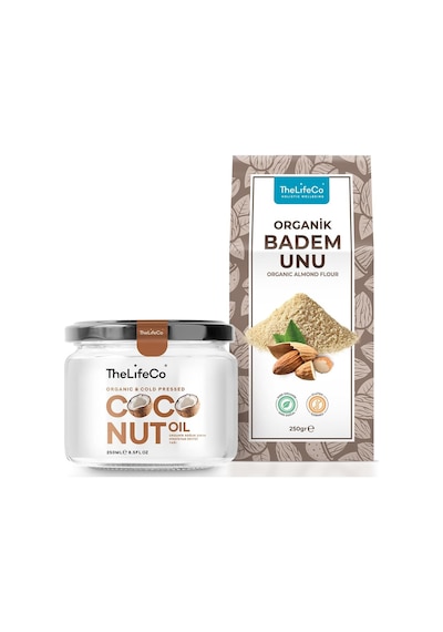 Organik Badem Unu 250 Gr + Organik Soğuk Sıkım Hindistan Cevizi Yağı 250 Ml Diğer
