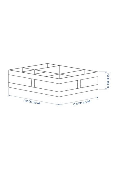Koyu Gri Renk Bölmeli Çekmece İçi Organizer Kutu 44x34x11 Cm 0