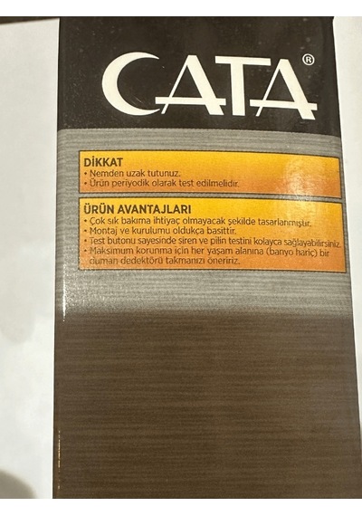 Cata CT-9451 85 Desibel Hassas Algılamalı Pilli Duman Dedektörü