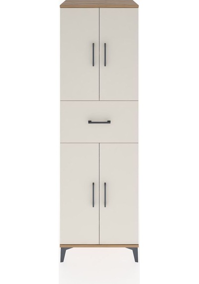 Hyperion Dolap 3 Raflı Tek Çekmeceli 4 Kapaklı 60x44x195 Çam-aytaşı Atlas Çam