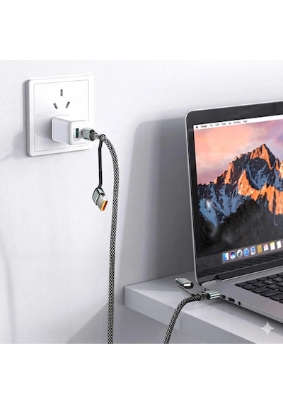 4 Ü 1 Arada 100w Akıllı Tasarım Yüksek Dayanıklılık Çoklu Uyumlu Örgülü Hızlı Şarj Kablosu Çok Renkli