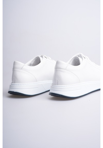 Fame Step Erkek Hakiki Deri Sneaker Ayakkabı Ortopedik Rahat Günlük - Torino Beyaz