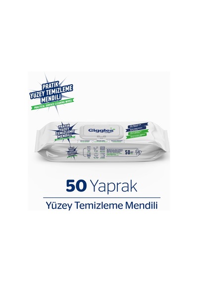 Giggles Pratik Yüzey Temizleme Mendili 50'li