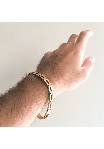 Ferizz Altın Kaplama Erkek Bileklik Eblk-348 Gold