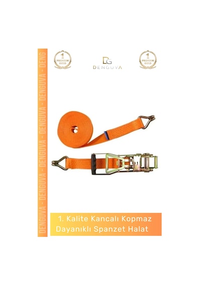 Spanzethalat Yüksek Kalite Dayanıklı Kancalı Kopmaz Profesyonel Yük Sabitleme 10 Metre Spanzet Hala