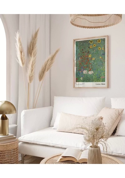 Çerçevesiz Poster Gustav Klimt Ayçiçekli Çiftlik Bahçesi 2
