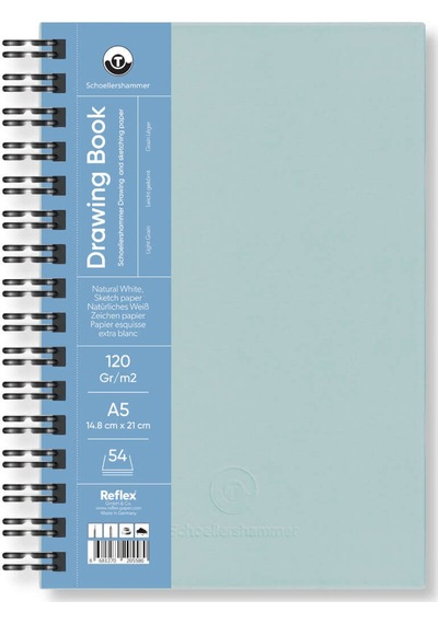 Schoellershammer Drawing Pad Açık Mavi Sert Kapak Çizim Defteri 120 Gr A5 54 Yaprak