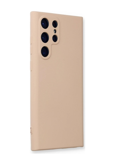 Newface - 944 - Samsung Galaxy S22 Ultra Kılıf Nano İçi Kadife Silikon - Csmo-tex - - Pudra