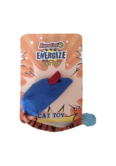Euro Cat Uzun Kuyruklu Fare Kedi Oyuncağı Mavi
