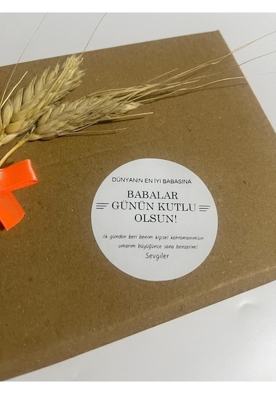 Babalar Günün Kutlu Olsun Yuvarlak Yapışkanlı Etiket 5x5 Cm 100 Adet