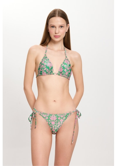 Toosalty Kadın Çok Renkli Etnik Desenli Üçgen Bikini Takımı 25sw007st Çok Renkli