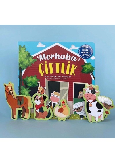 Merhaba Serisi Cırt Cırtlı Hikaye Kitapları 3'lü Set Merhaba Çiftlik - Eşyalarım - Uzay