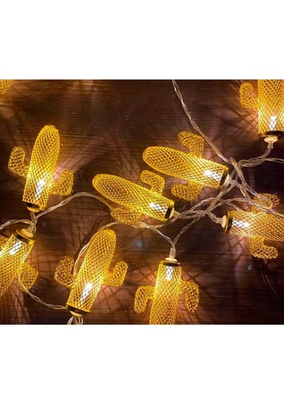 Hdmarketim Kaktüs10'lu Dekoratif Led Lamba (2 Metre)