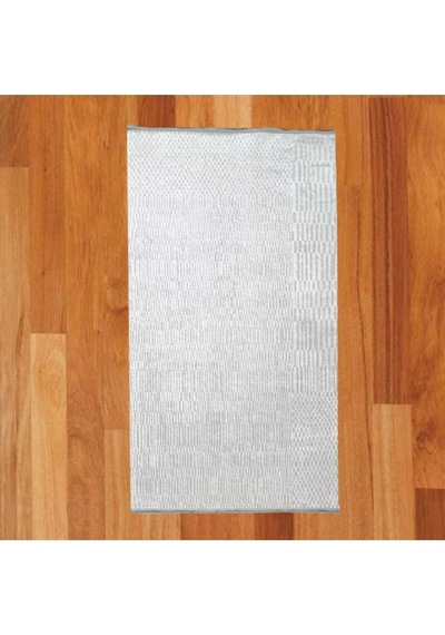 Mikro Geometrik Desenli 200 X 300 Yün Halı Gri