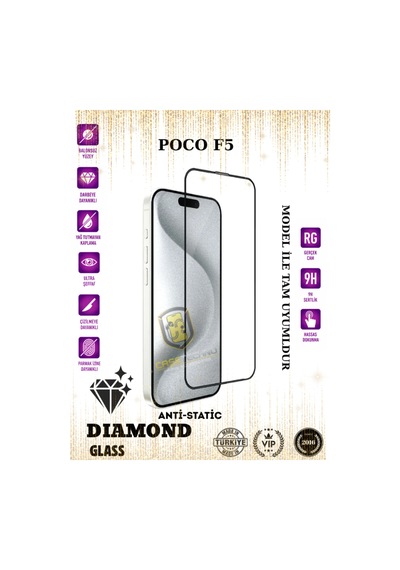 Poco F5 Anti-static Esd 9h Diamond Glass Ekran Koruyucu Temperli Cam