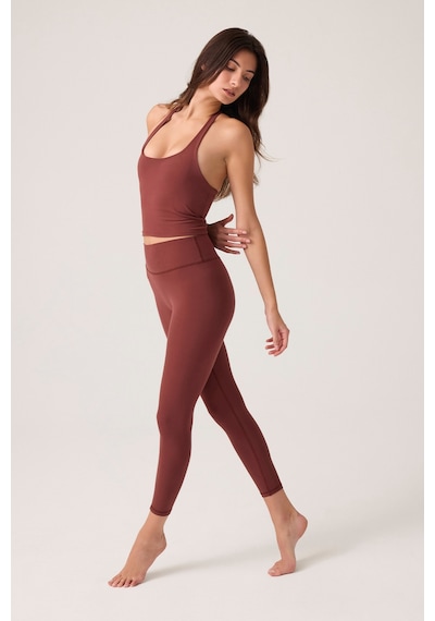 Los Ojos X Ece Bordo Yüksek Bel Spor Tayt Mono Leggings Bordo