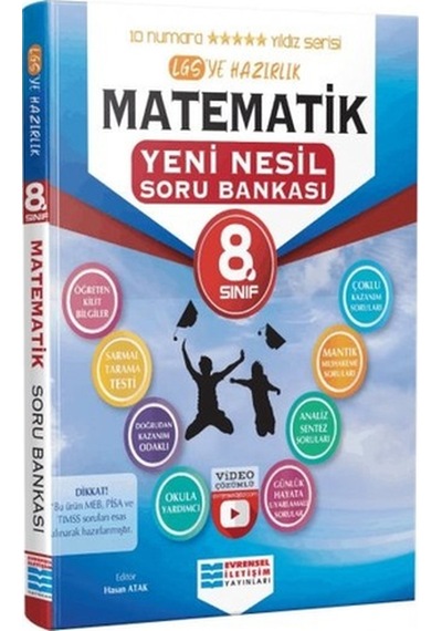 8.Sınıf Matematik Video Çözümlü Soru Bankası -  Evrensel İletişim Yayınları
