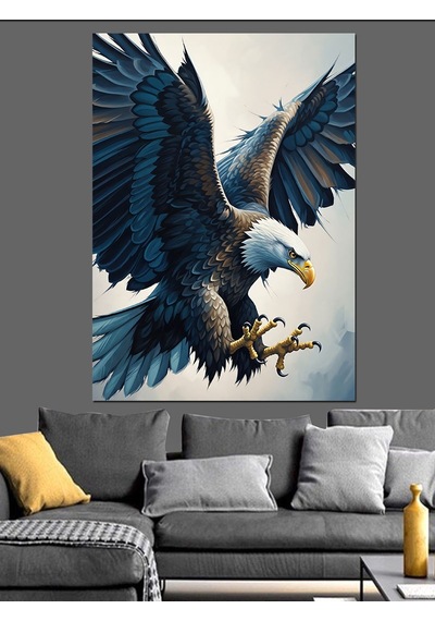 Ahşap Tablo Uçan Kartal Yırtıcı Kuş