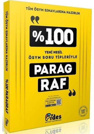 %100 Ösym Soru Tipleriyle Paragraf Fides Yayınları