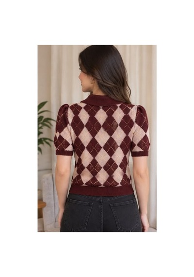 Youknitwear You Sierra Triko Hırka Bordo