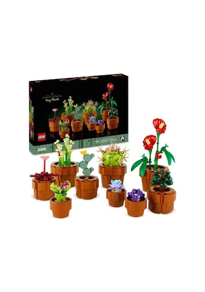 LEGO® Botanicals Minik Bitkiler 10329 – Yetiskinler için Farkli Türlerde 9 Bitki Içeren Yapay Çiçek Modeli Yapim Seti (758 Parça)