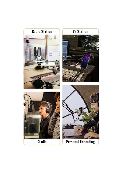 Takstar Canlı Yayınlar İçin Mikrofon Ve Telefon Tutucu Boom Kolu Ve Mikrofon Standı Mic Arm