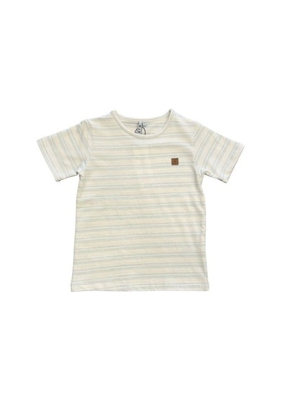 Nanica Kids Erkek Çocuk Çizgili T-shirt-14073-krem Krem