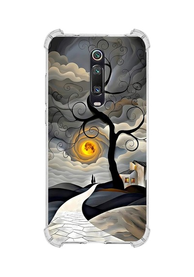 Printify Xiaomi Mi9tpro İle Uyumlu Simya Serisi Sarmal Yolculuk Tasarımlı Uv Baskılı Köşe Korumalı Antişok Kılıf Şeffaf
