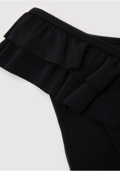 Mavi - Fırfırlı Siyah Bikini Altı 1914055-900