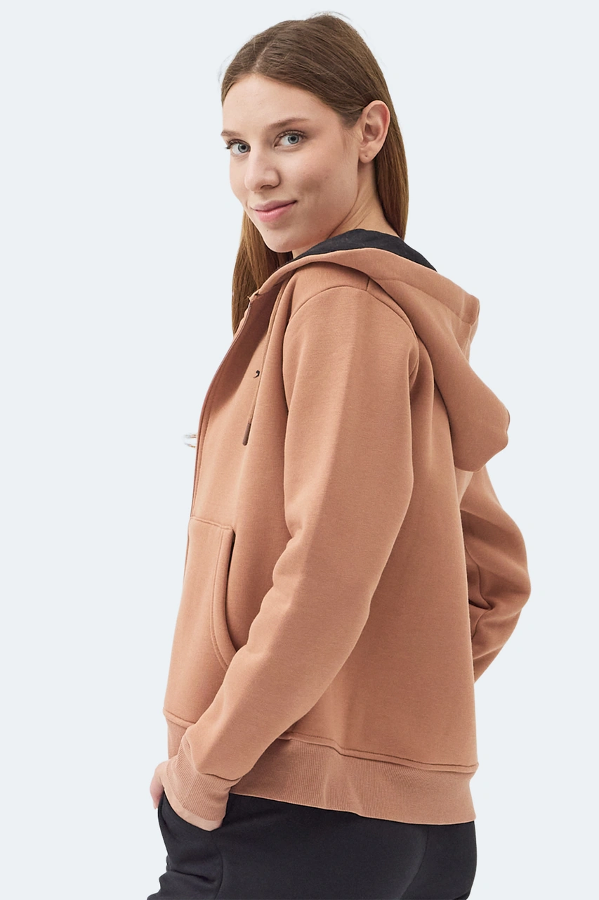 Slazenger Mılıo I Kadın Camel Sweatshirt Camel
