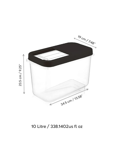 Meleni Home 3'lü Mega Banyo Düzenleyici Kayar Kapaklı Etiketli Toz Tablet Deterjan Saklama Kutusu Antrasit 10 L