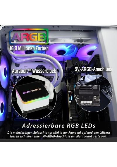 Liqmax Iıı Argb 240 Mm Beyaz Aıo Sıvı Soğutucu, Intel/amd İşlemciler İçin Su Soğutma, Argb Fan, Elc-lmt240/360-w-a Diğer