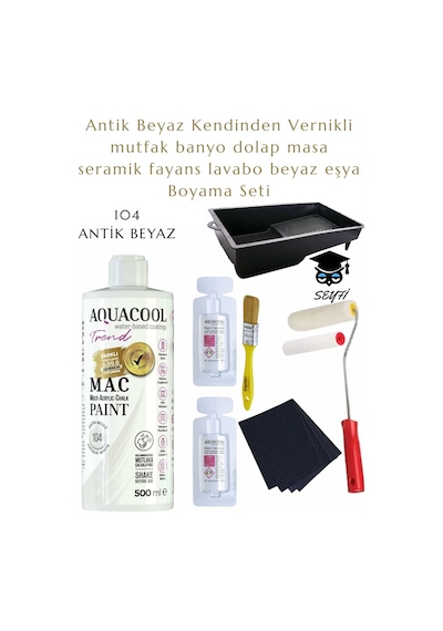 Kendiliğinden Vernikli Çelik Ahşap Kapı Beyaz Eşya Mutfak Dolabı Fayans Petek Metal Boya 500 Ml 104 Çok Renkli
