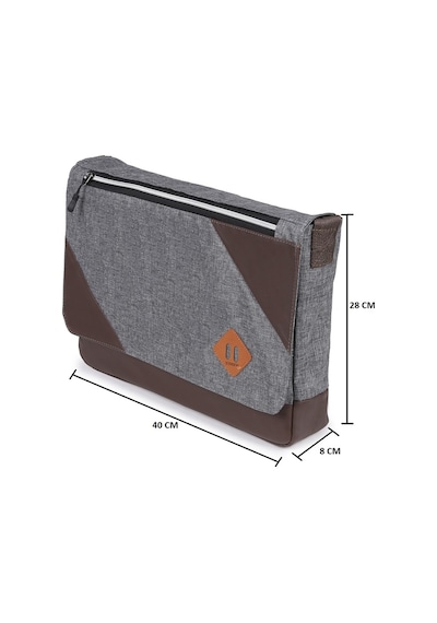 Strong Bag Strong 15.6 Inch Laptop Bölmeli Omuz Askılı Postacı Çantası Kft03 Gri