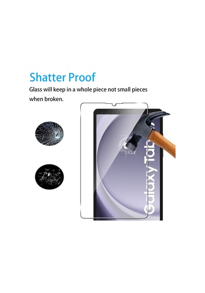 Samsung Galaxy Tab A9 8.7 İnç Ekran Koruyucu Şeffaf Cam Nano Esnek Kırılmaz Ekran Camı Tam Uyumlu