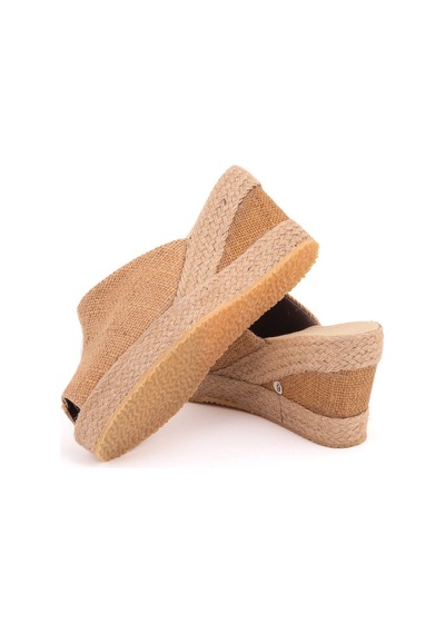 Star Tombis Gerçek Elişi Platformlu Hasır El Işi Kadın Keten Günlük Terlik Handmade Çok Renkli