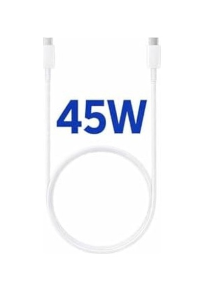 Usb-c - Usb-c 45watt Pd Type-c Pd/qc Hızlı Şarj/data Kablosu Beyaz Hızlı Şarj & Data Kablosu,1metre
