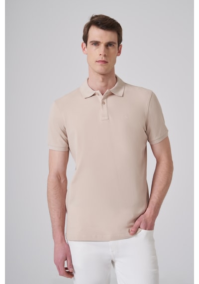 Morven Erkek Bej Basic Polo Yaka Dynamic Fit T-shirt 26yc018007653 Bej